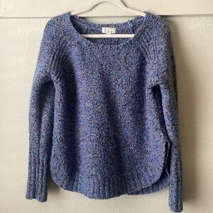 Vintage Ponsesa blue swoop neck fuzzy sweater